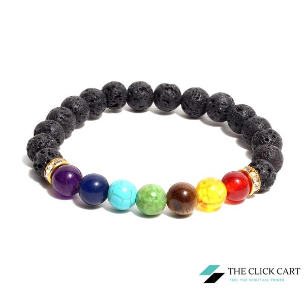 TCC™ Healing 7 Chakra Lava Bead Bracelet – The Click Cart